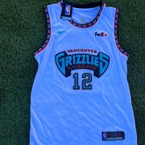 AUTH NEW LARGE Ja Morant Memphis Grizzlies Retro Vancouver Blue Jersey Men Nike